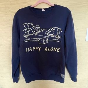 Stay at Home Club “Happy Alone” Sweater S